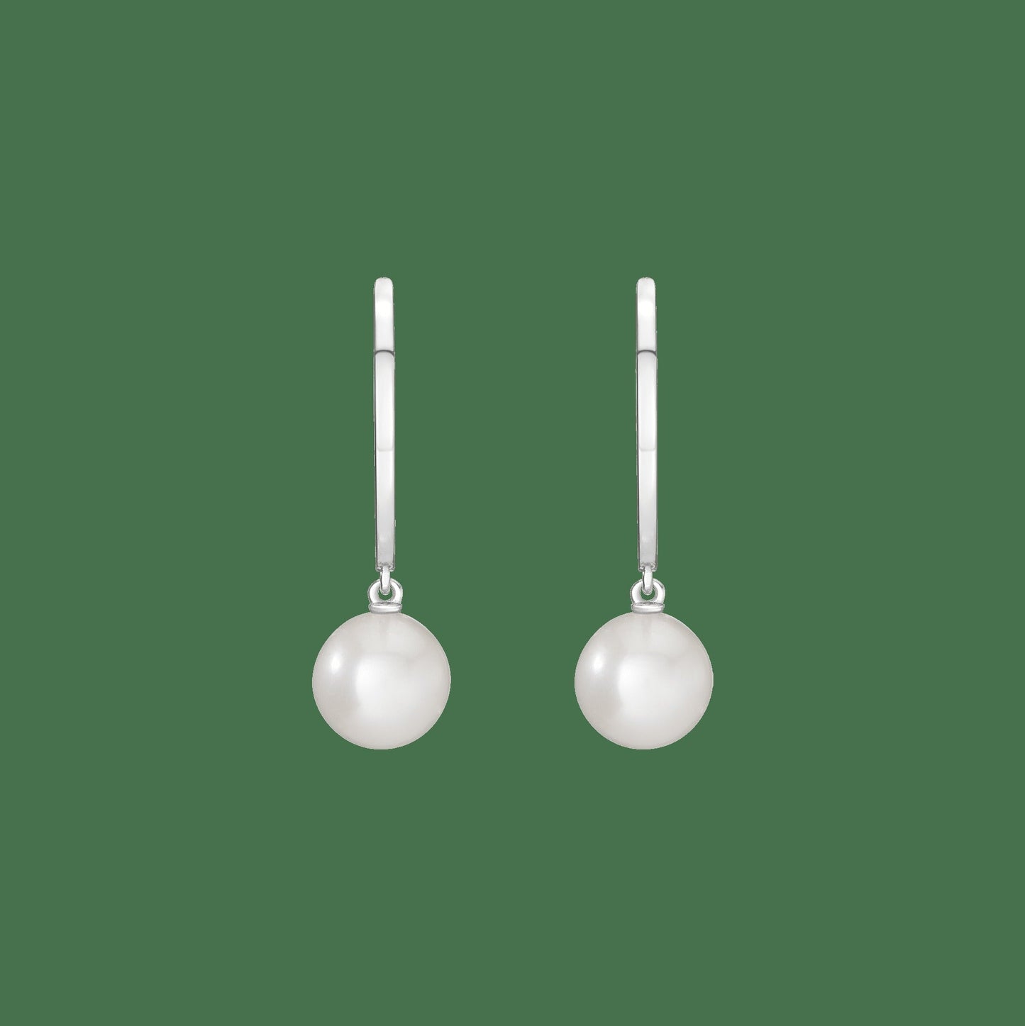 Pearl Hoop Earrings