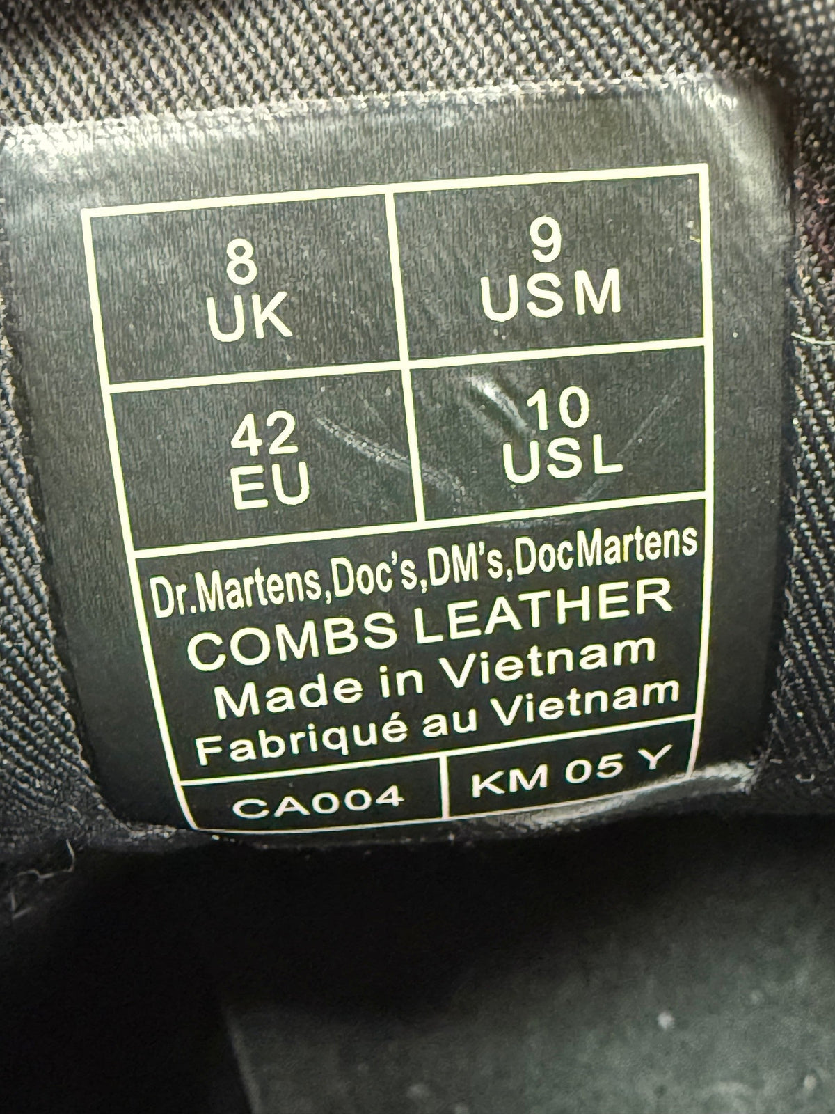 Doc Martens Combs Boots (Mens 9/ Womens 10)