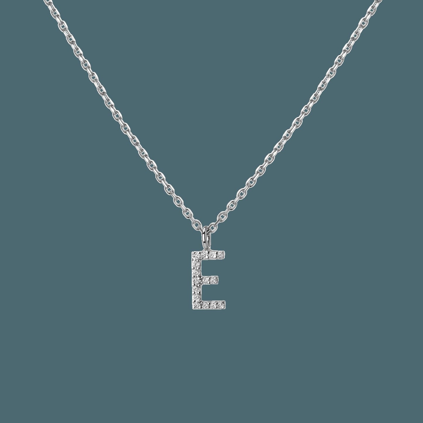 Classic Diamond Letter Necklace