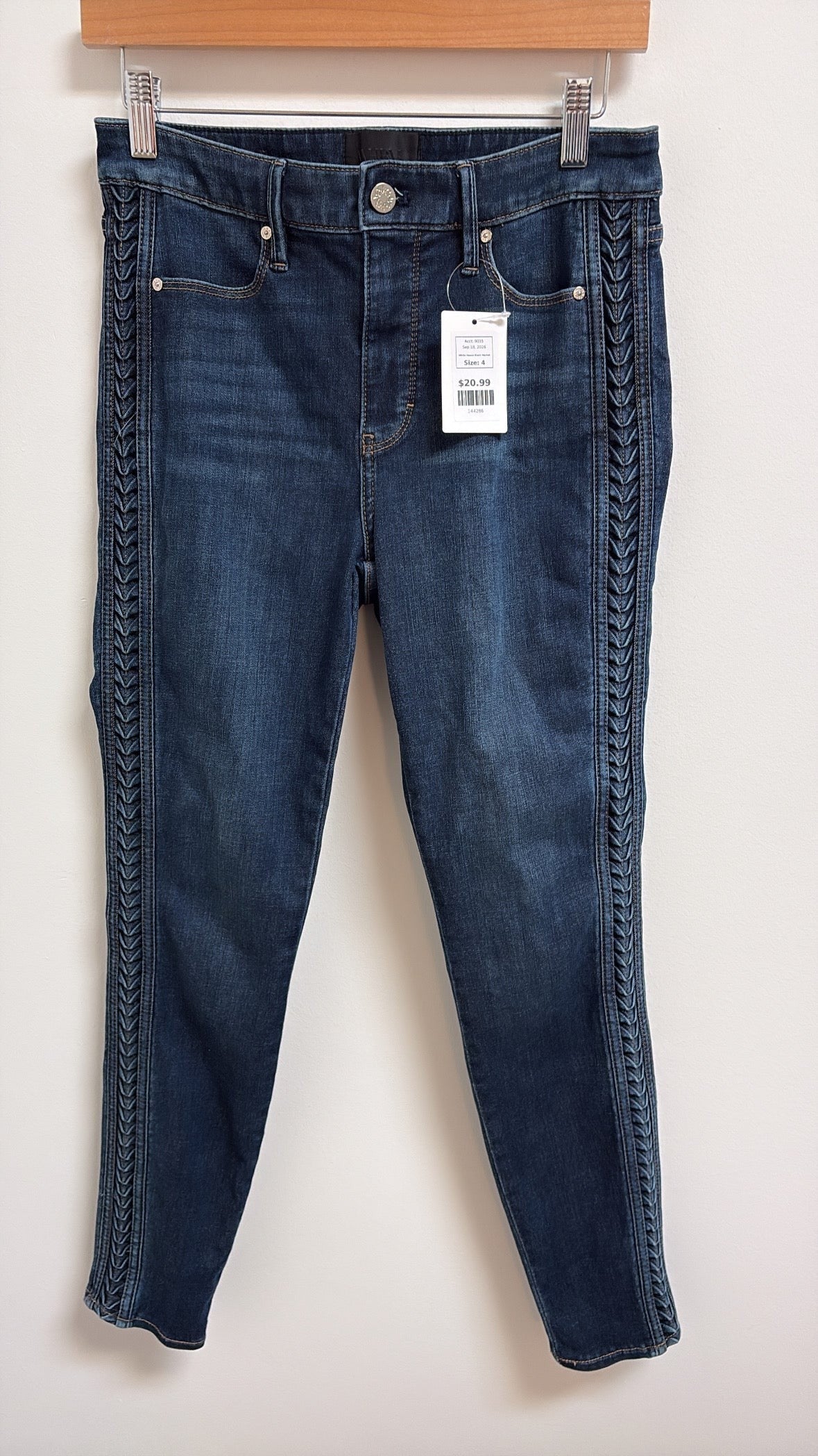 White House Black Market 28" Inseam High Rise Sculpt Jeans, 4