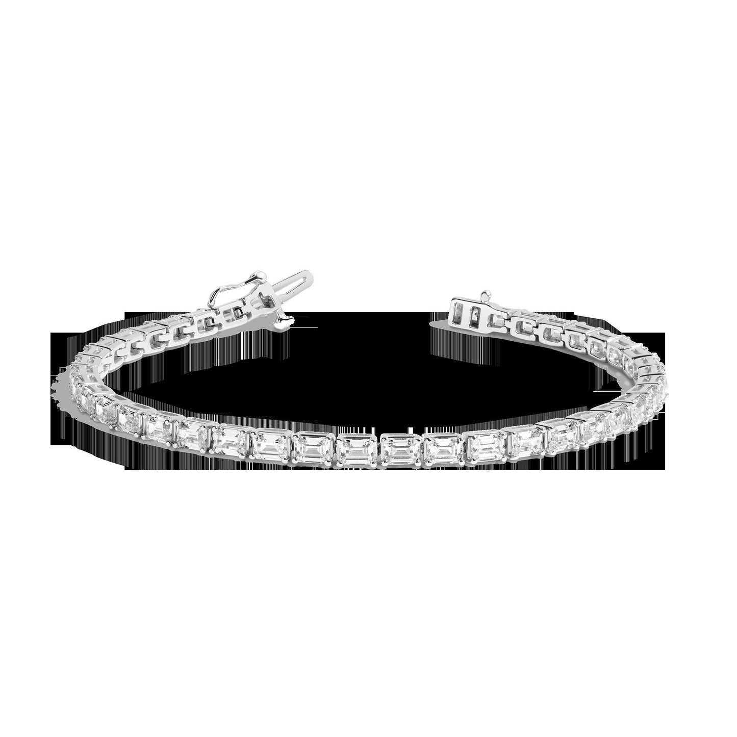 Lab Grown Diamond Emerald Tennis Bracelet