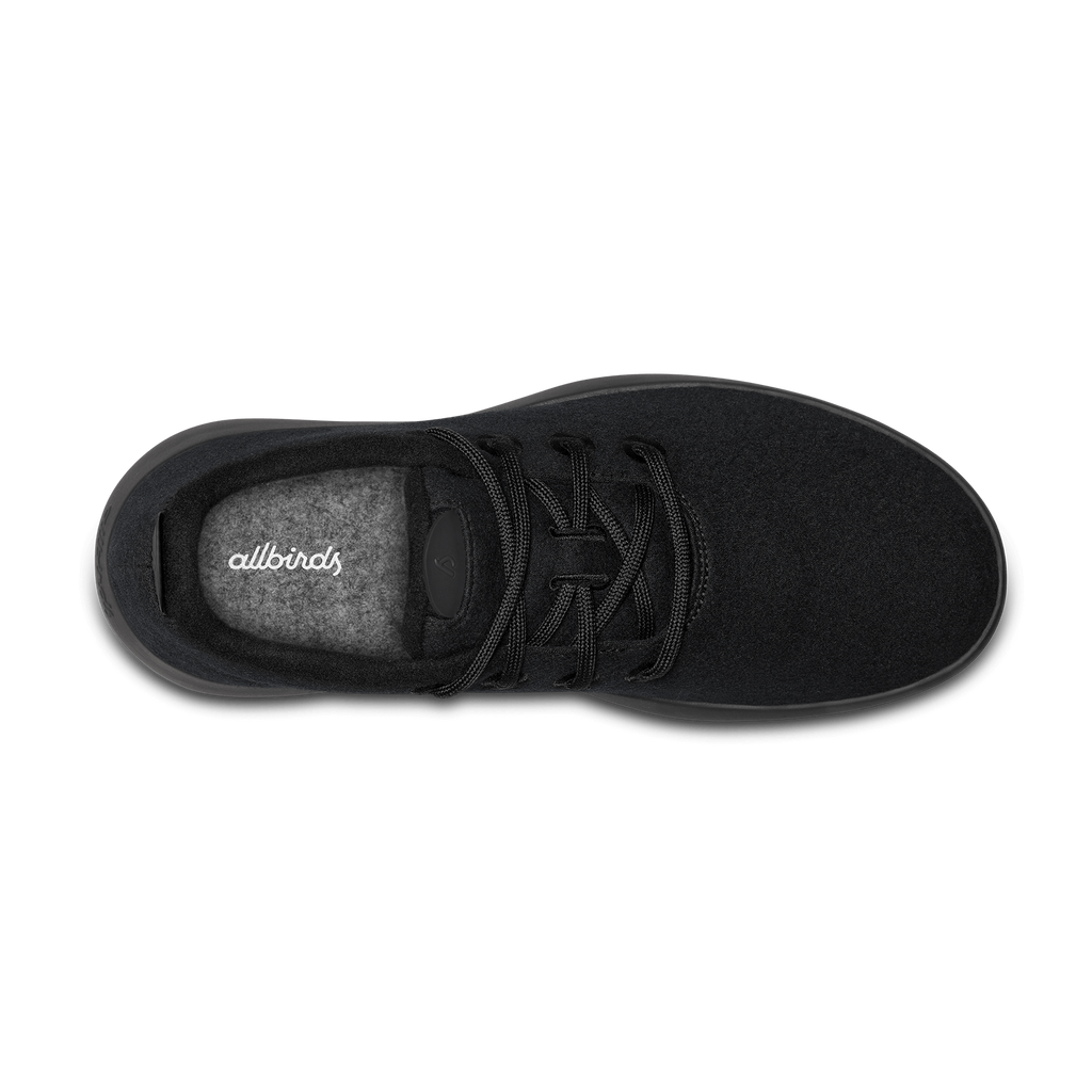 Women's Wool Runner Mizzle - True Black (Black Sole)