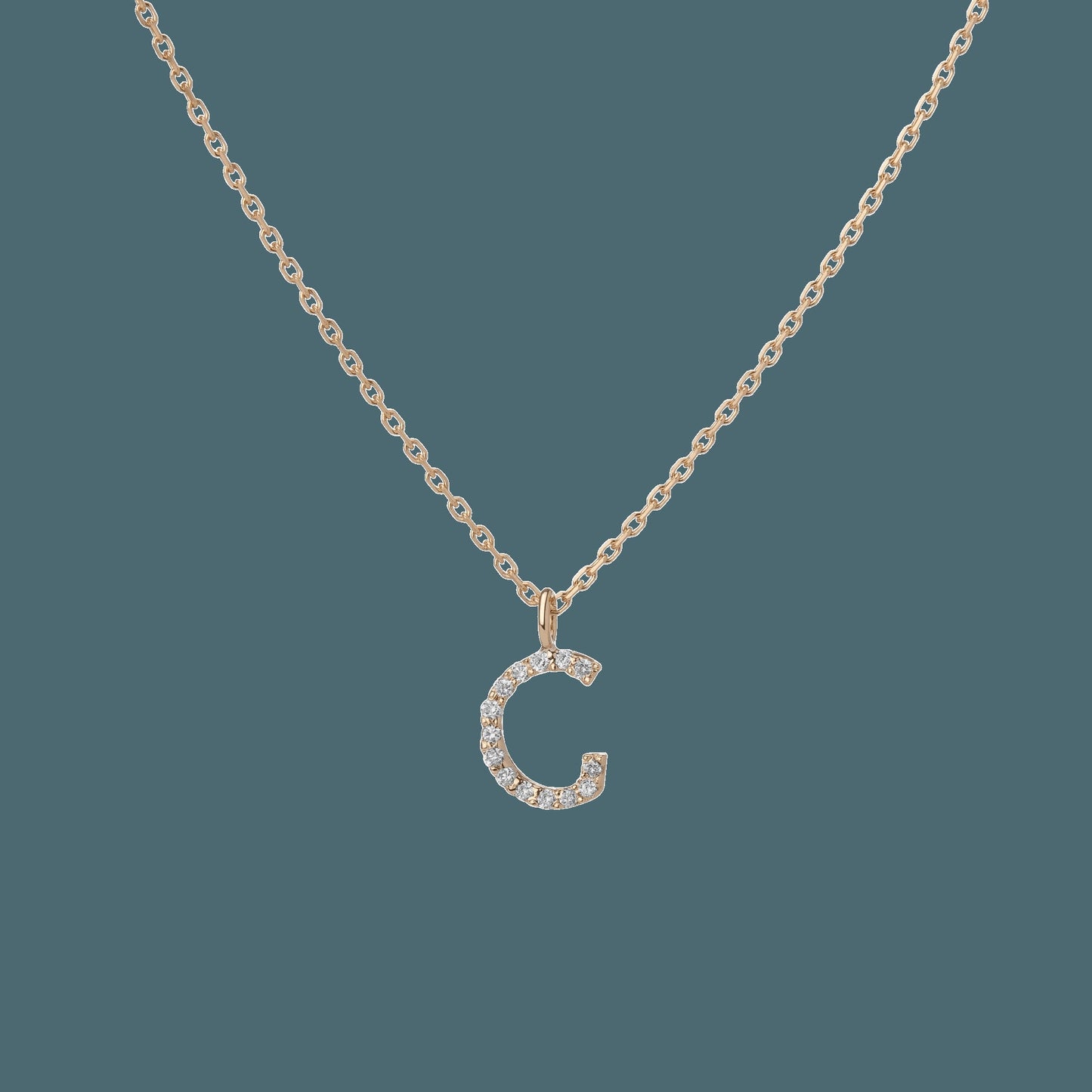 Classic Diamond Letter Necklace