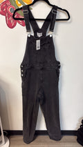 BP Black Denim 31" Inseam Overalls, S