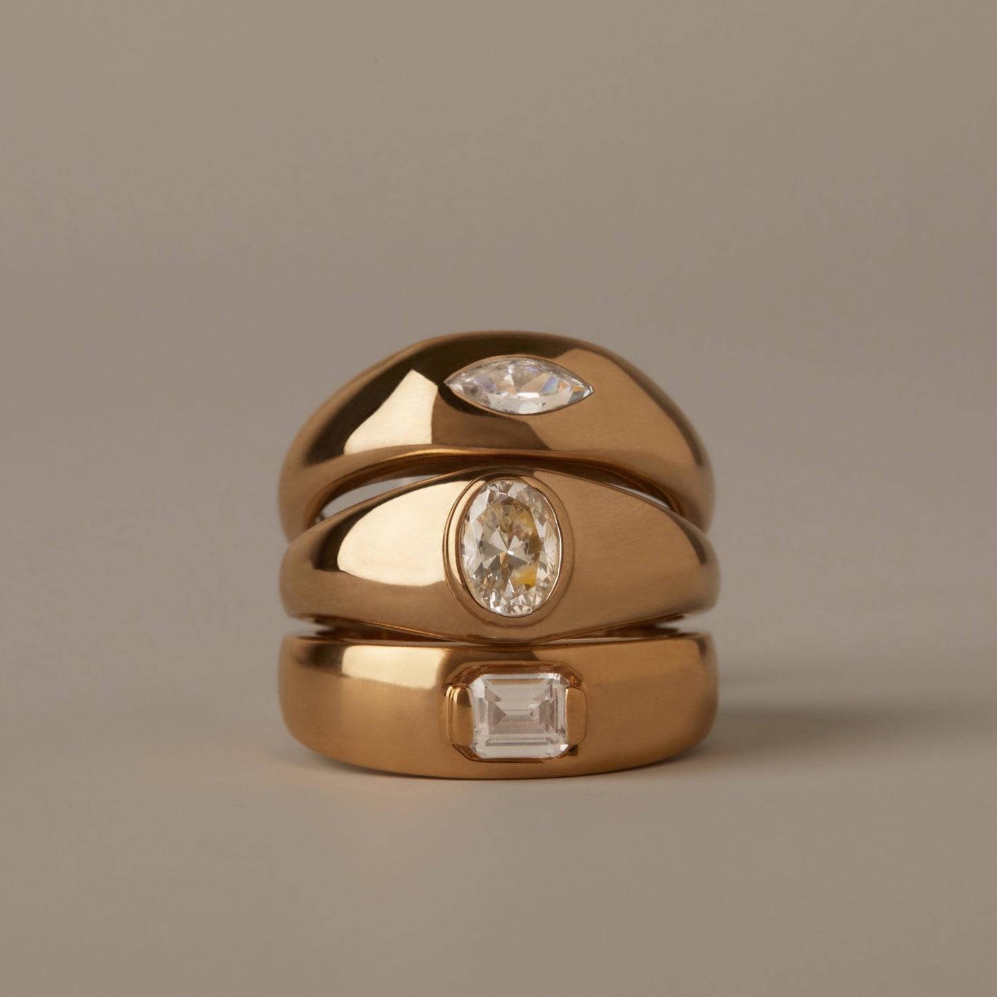 Chunky Lab Grown Diamond Emerald Ring
