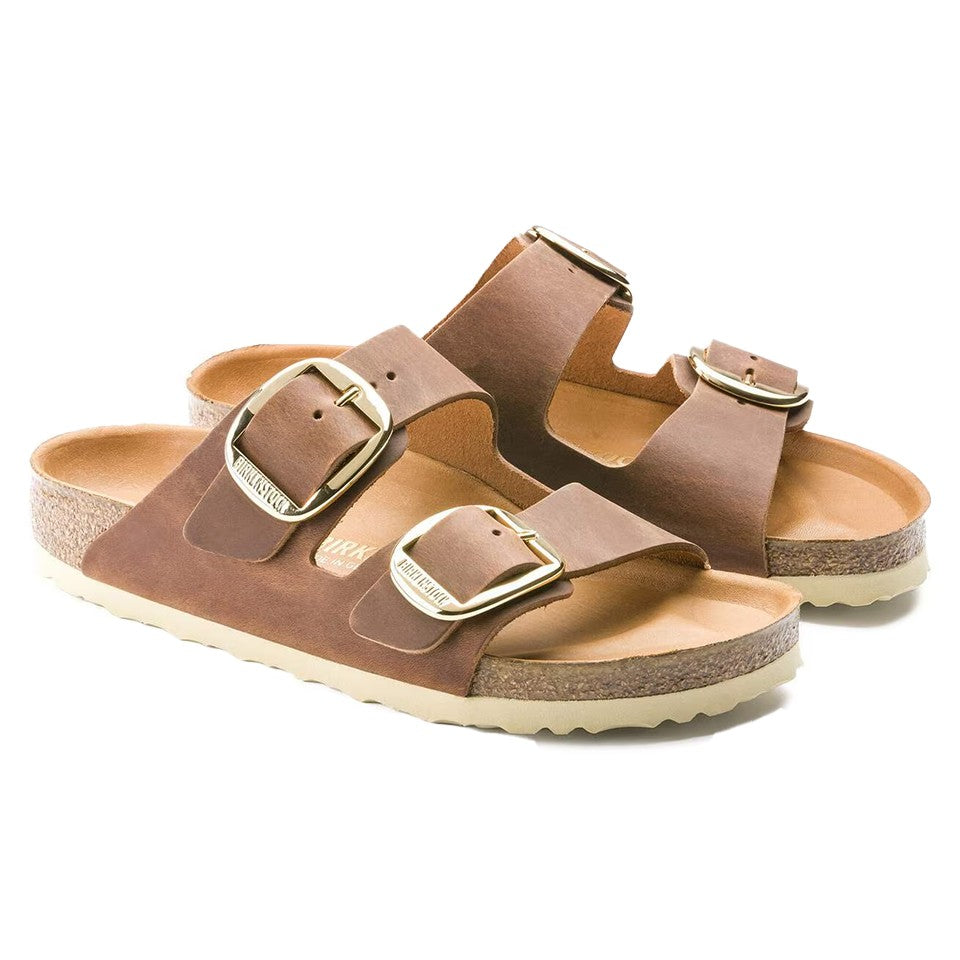 Birkenstock Women's Arizona Big Buckle Oiled Leather - Cognac