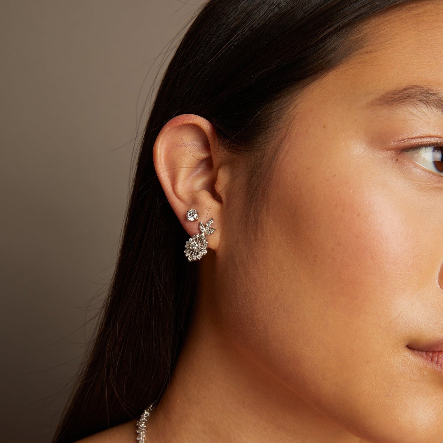 1ct Round Lab Grown Diamond Stud Earrings
