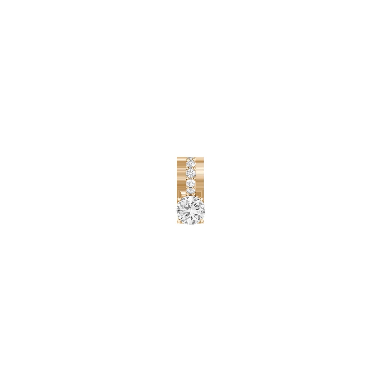 Round Cut Tennis Charm Pendant