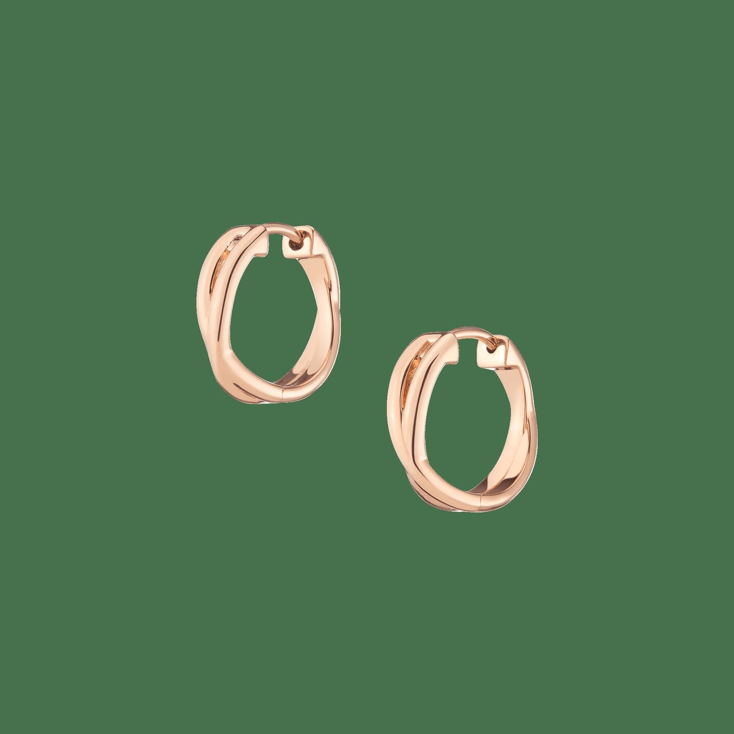 Crossover Huggie Earrings