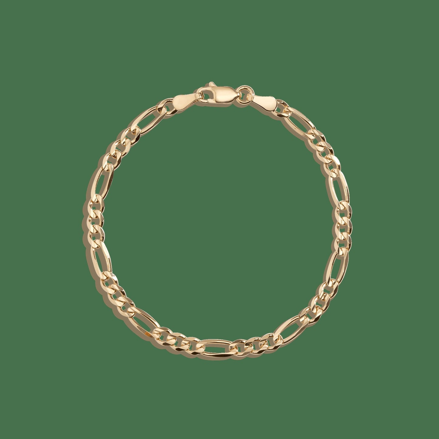 Large Gold Figaro Chain Anklet