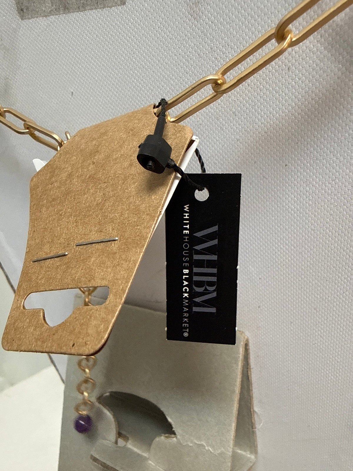 New White House Black Market Gold/Purple Necklace