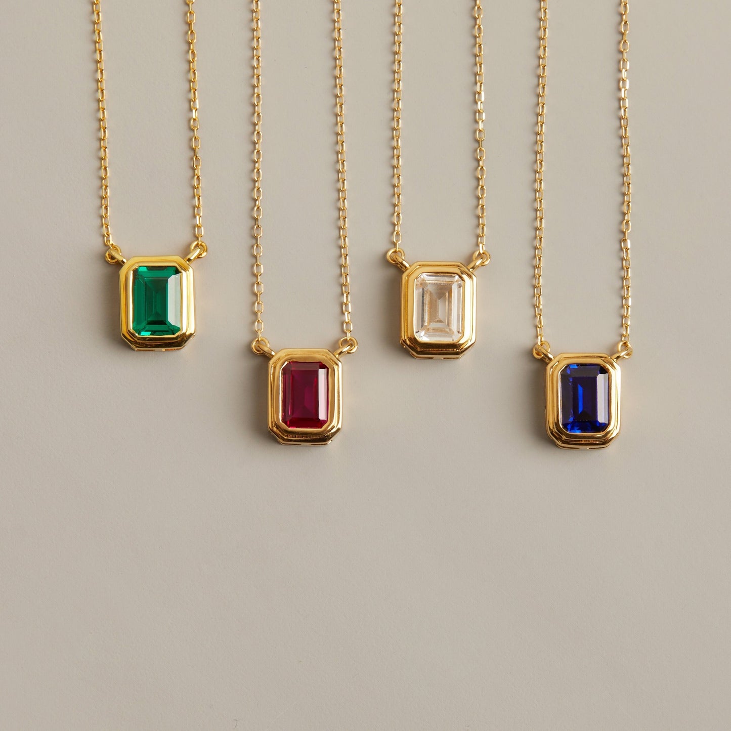 Lab Grown Blue Sapphire Heirloom Necklace