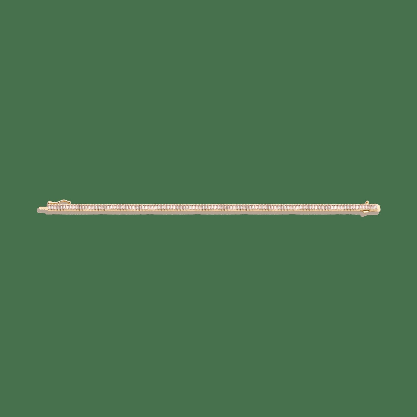 Lab Grown Morganite Baguette Tennis Bracelet