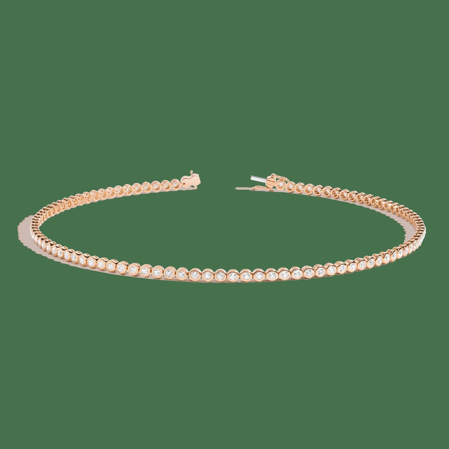 Diamond Bezel Tennis Necklace