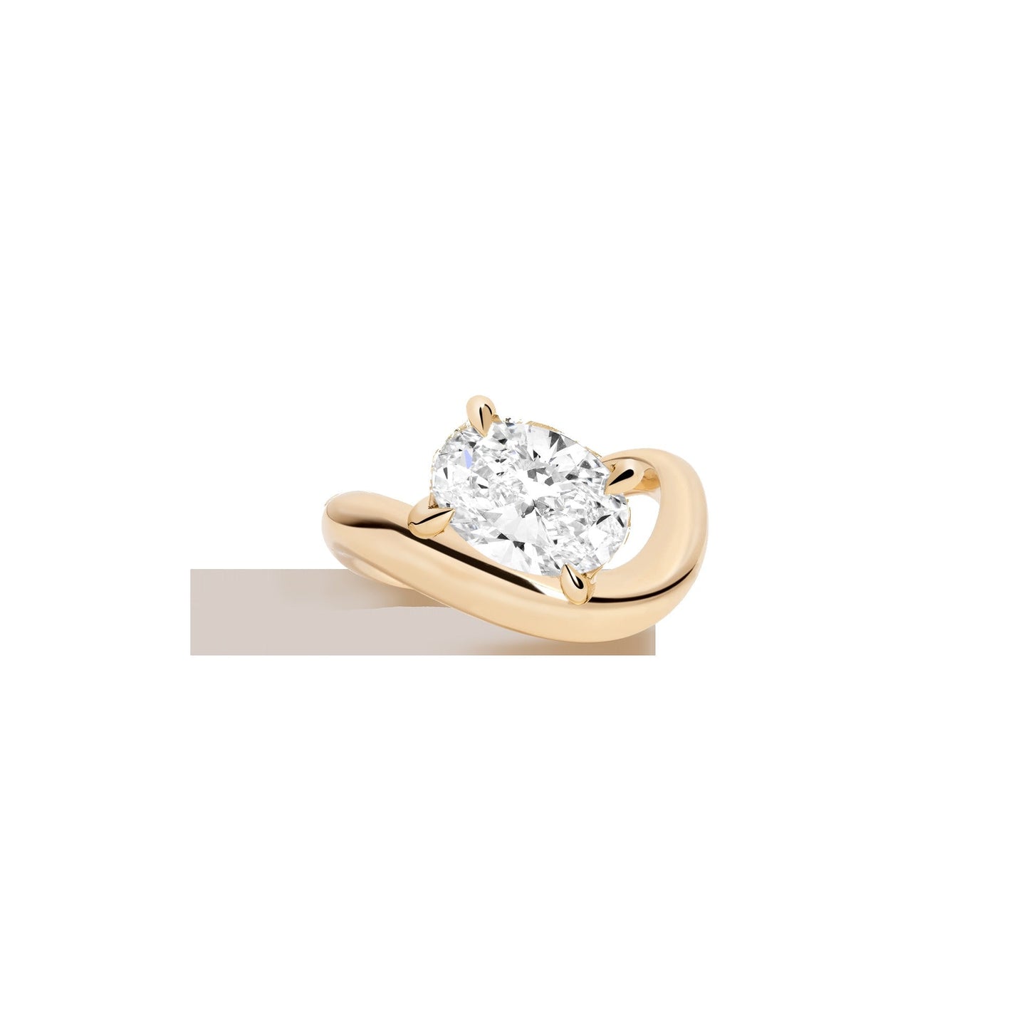 3ct Oval Lab Grown Diamond Floating Ring
