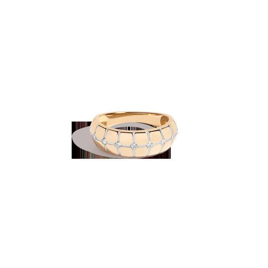 Lab Grown White Sapphire Matrix Ring