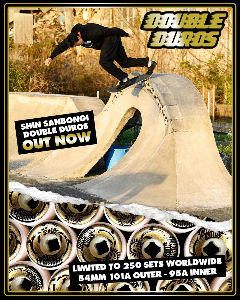 OJS - SHIN SANBONGI DOLPHINS GOLD DOUBLE DURO WHITE MINI COMBO 101A/95A 54MM
