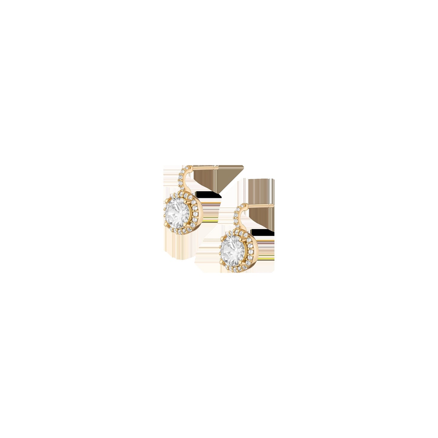 Lab Grown White Sapphire Edwardian Earrings