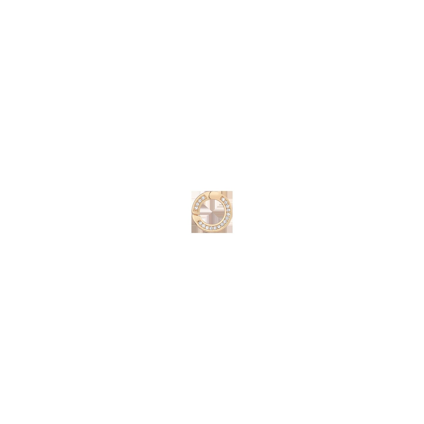 Lab Grown White Sapphire Small Charm Clasp