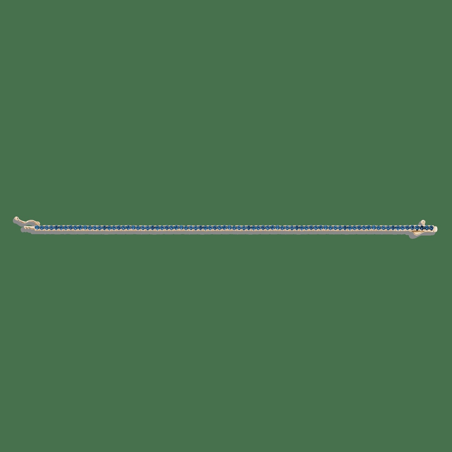 Lab Grown Blue Sapphire Tennis Bracelet