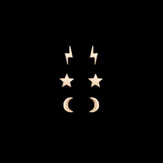 Celestial Stud Earring Set