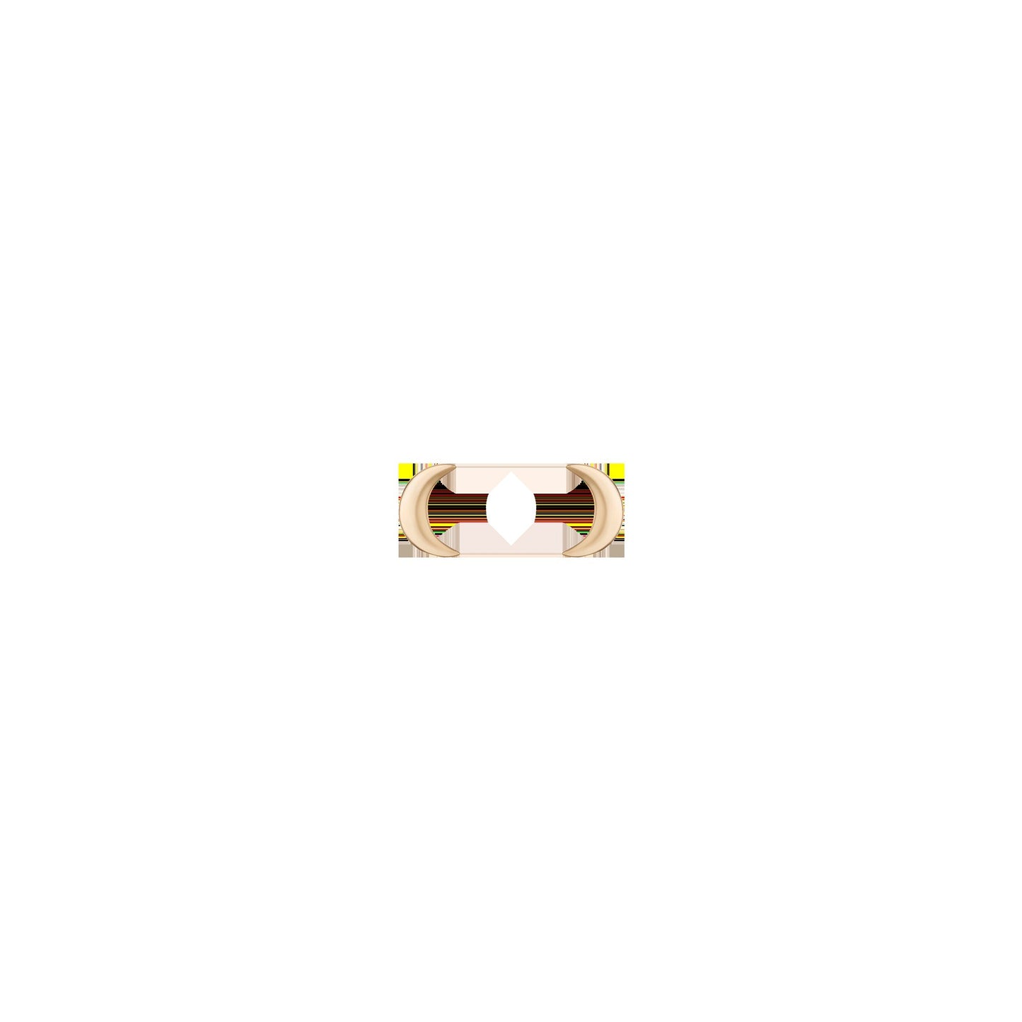 Gold Moon Stud Earrings - Flat Back