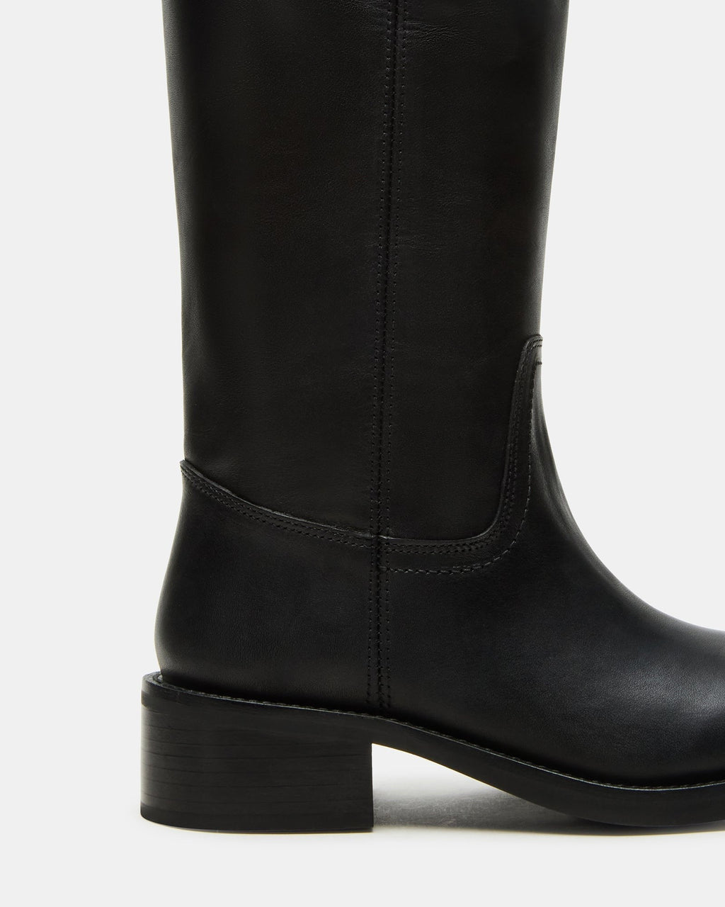 RIGGS BLACK LEATHER WIDE CALF
