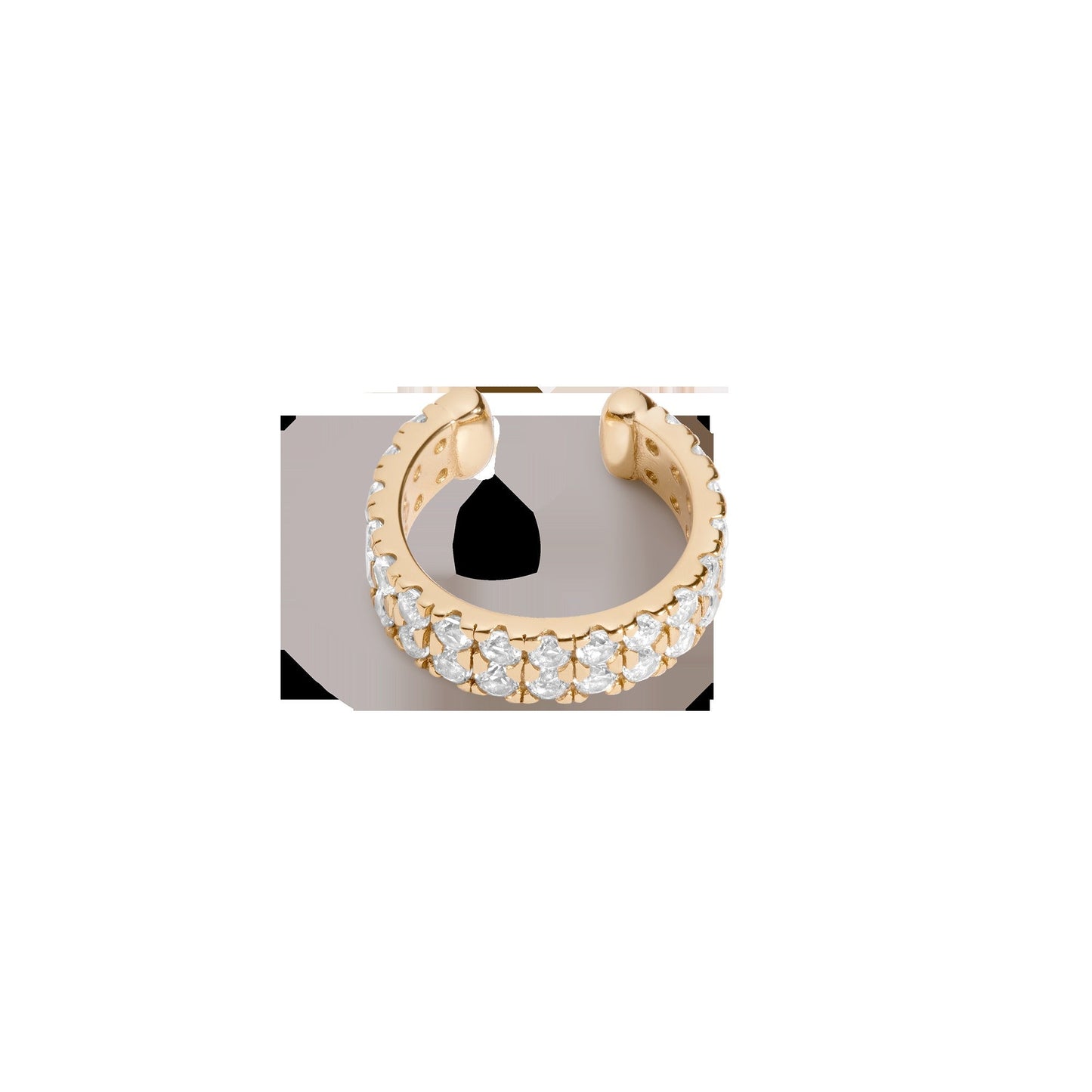 Lab Grown White Sapphire Double Ear Cuff