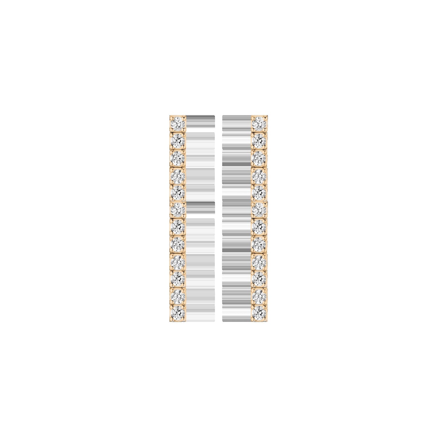 Lab Grown White Sapphire Tennis Earrings