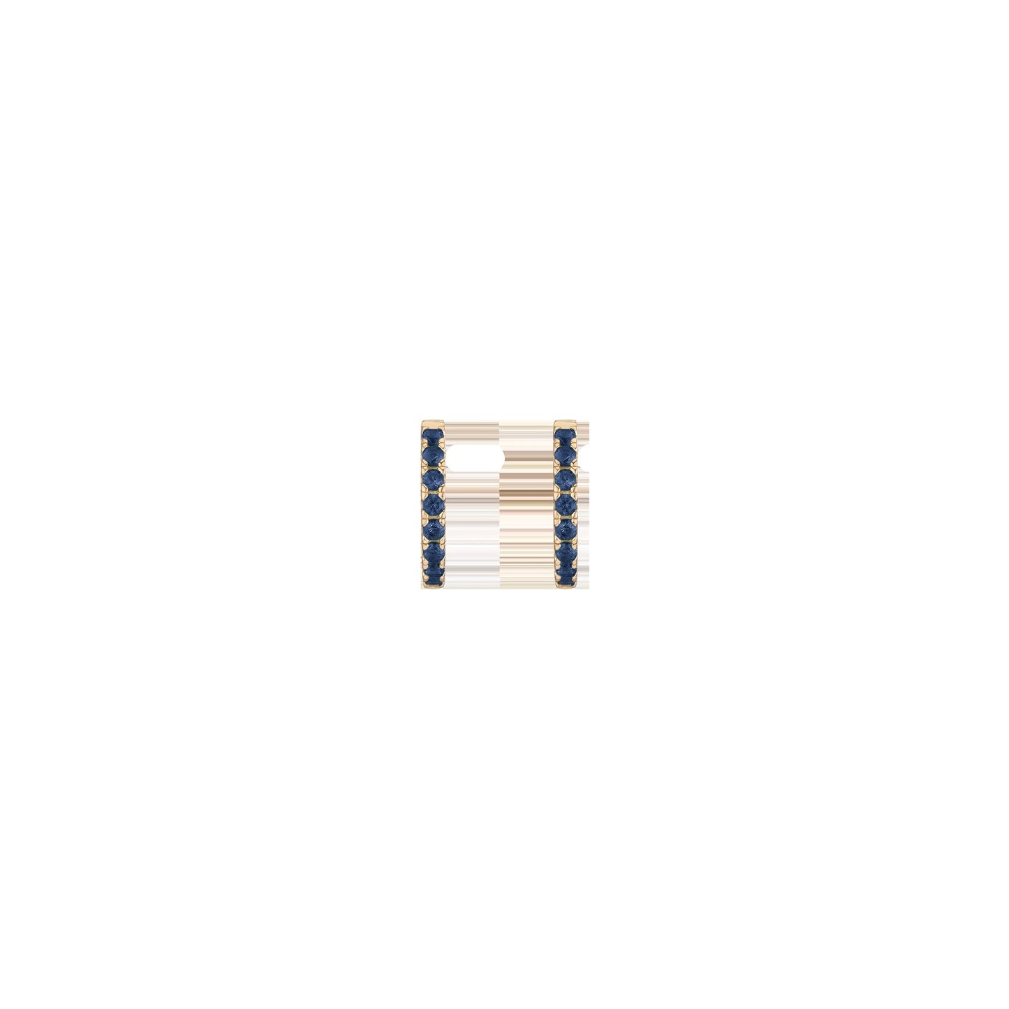 Lab Grown Blue Sapphire Huggie Earrings