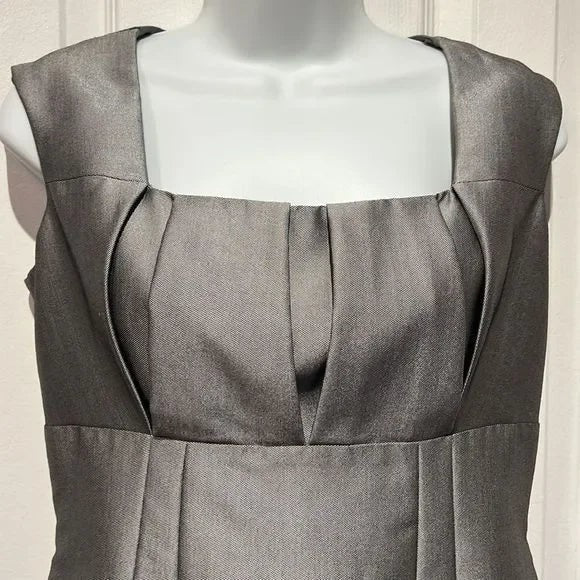 Calvin Klein Silver/Grey Sleeveless Empire Waist Dress Size 6