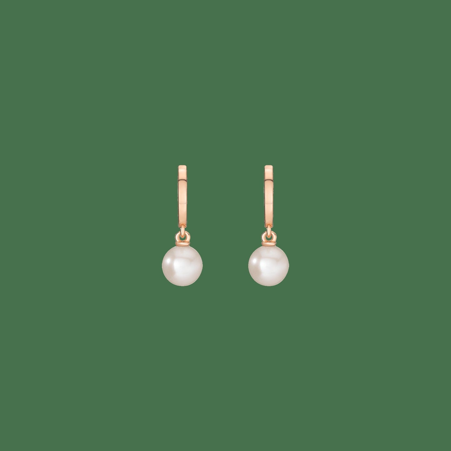 Pearl Huggie Earrings