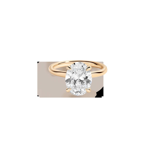 4ct Oval Lab Grown Diamond Solitaire Ring