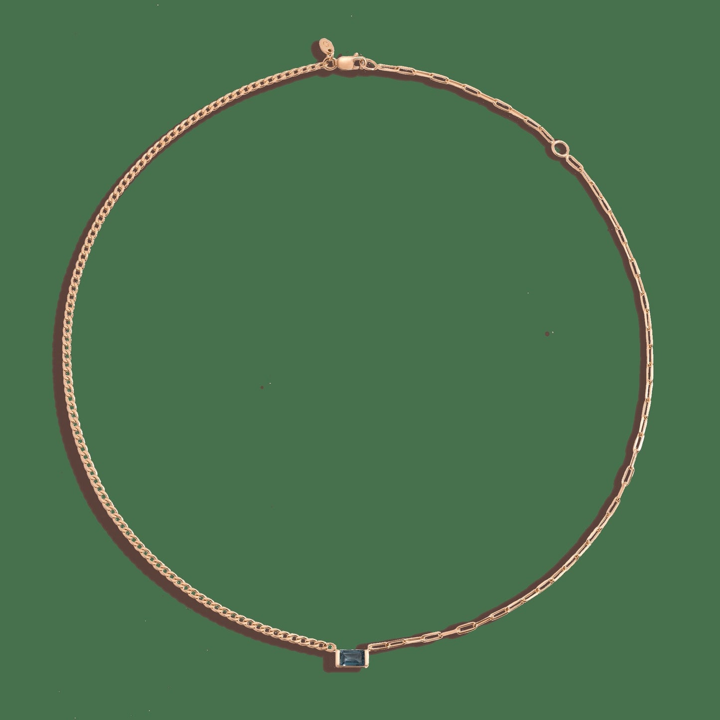 AURATE X MICHELLE: Tranquility Blue Topaz Chain Necklace