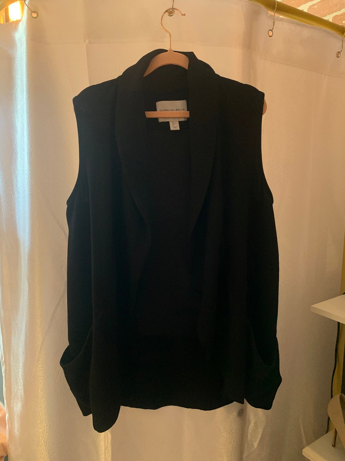 Carolina Belle Montreal Dressy Black Vest Size Large
