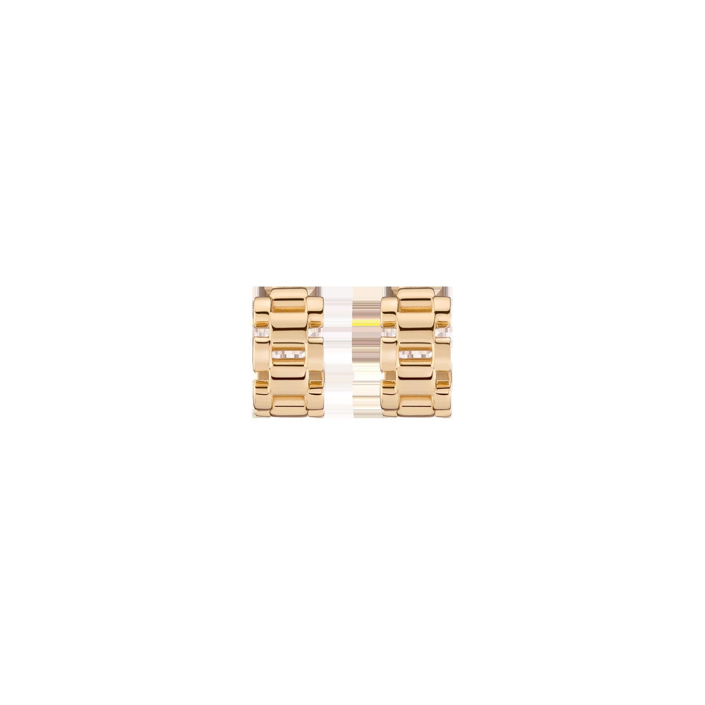 Panther Chain Link Hoop Earrings