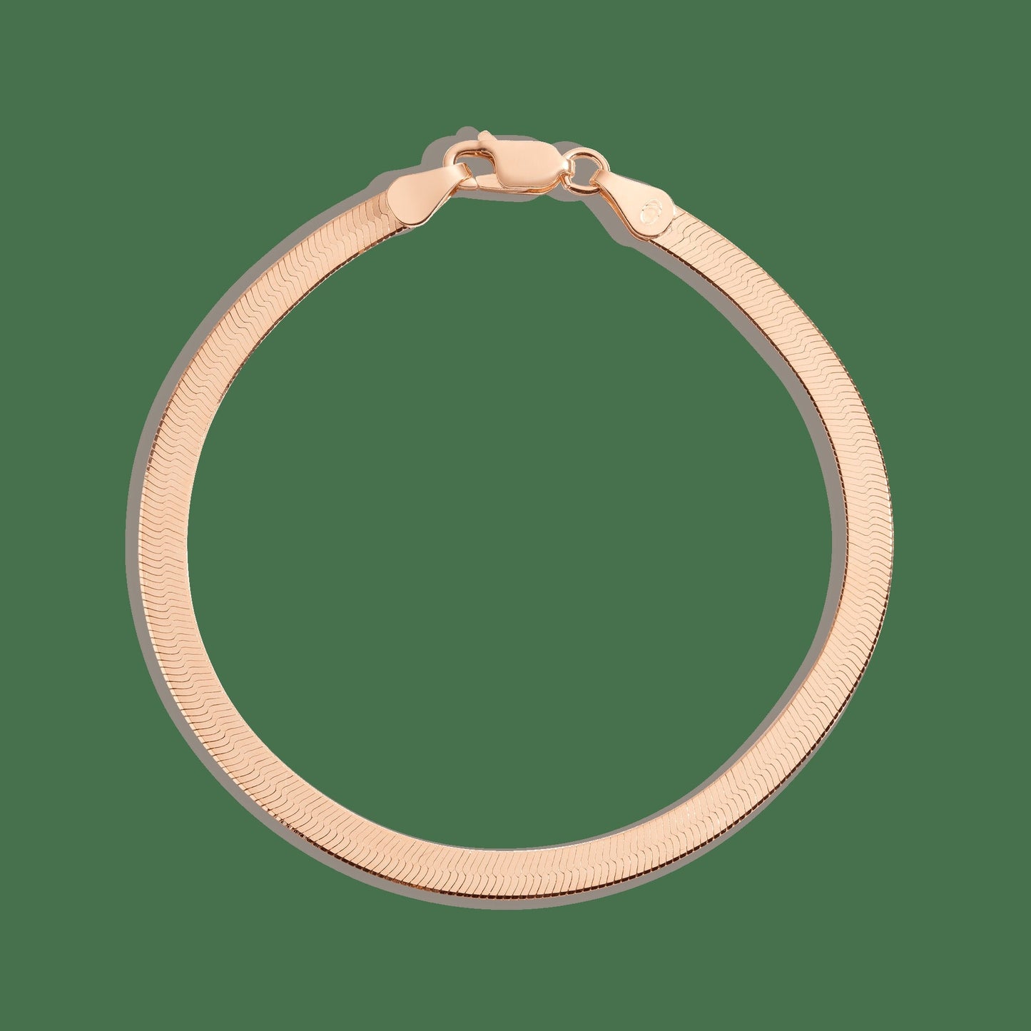 Gold Herringbone Chain Bracelet