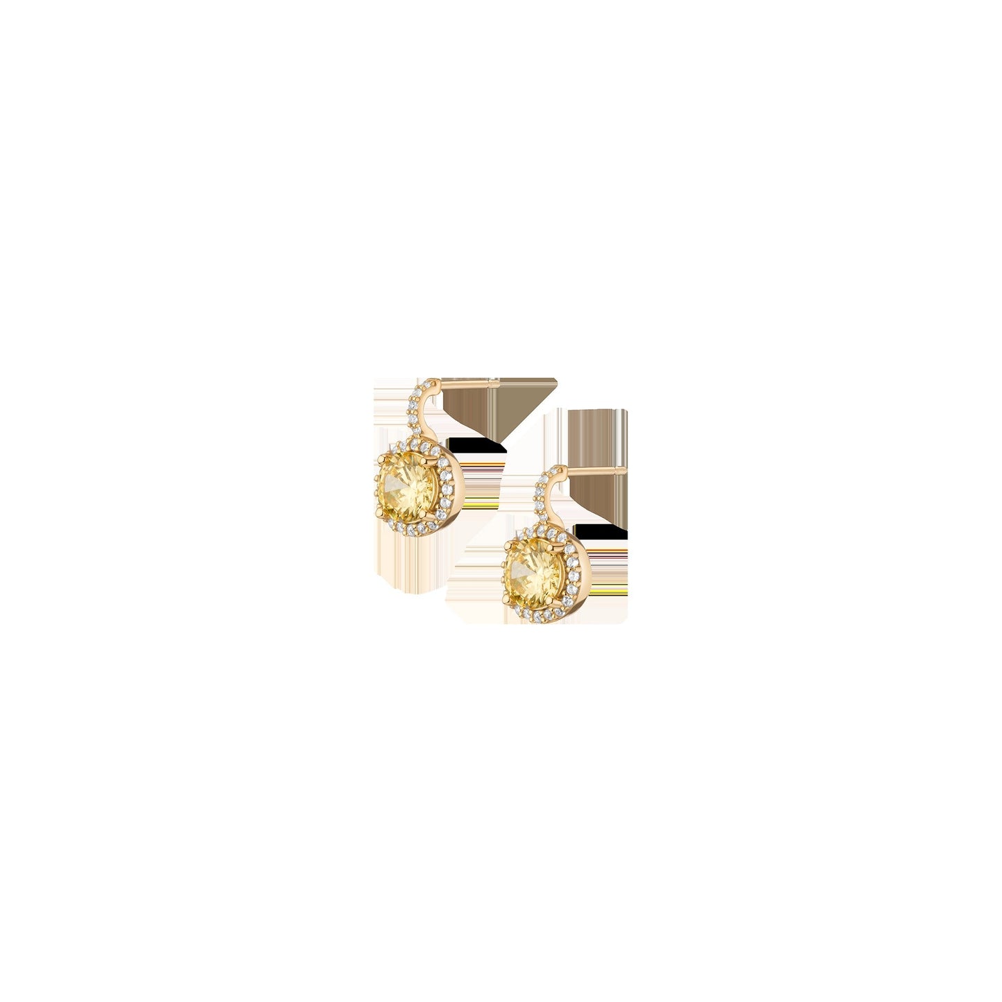 Lab Grown Canary Edwardian Earrings