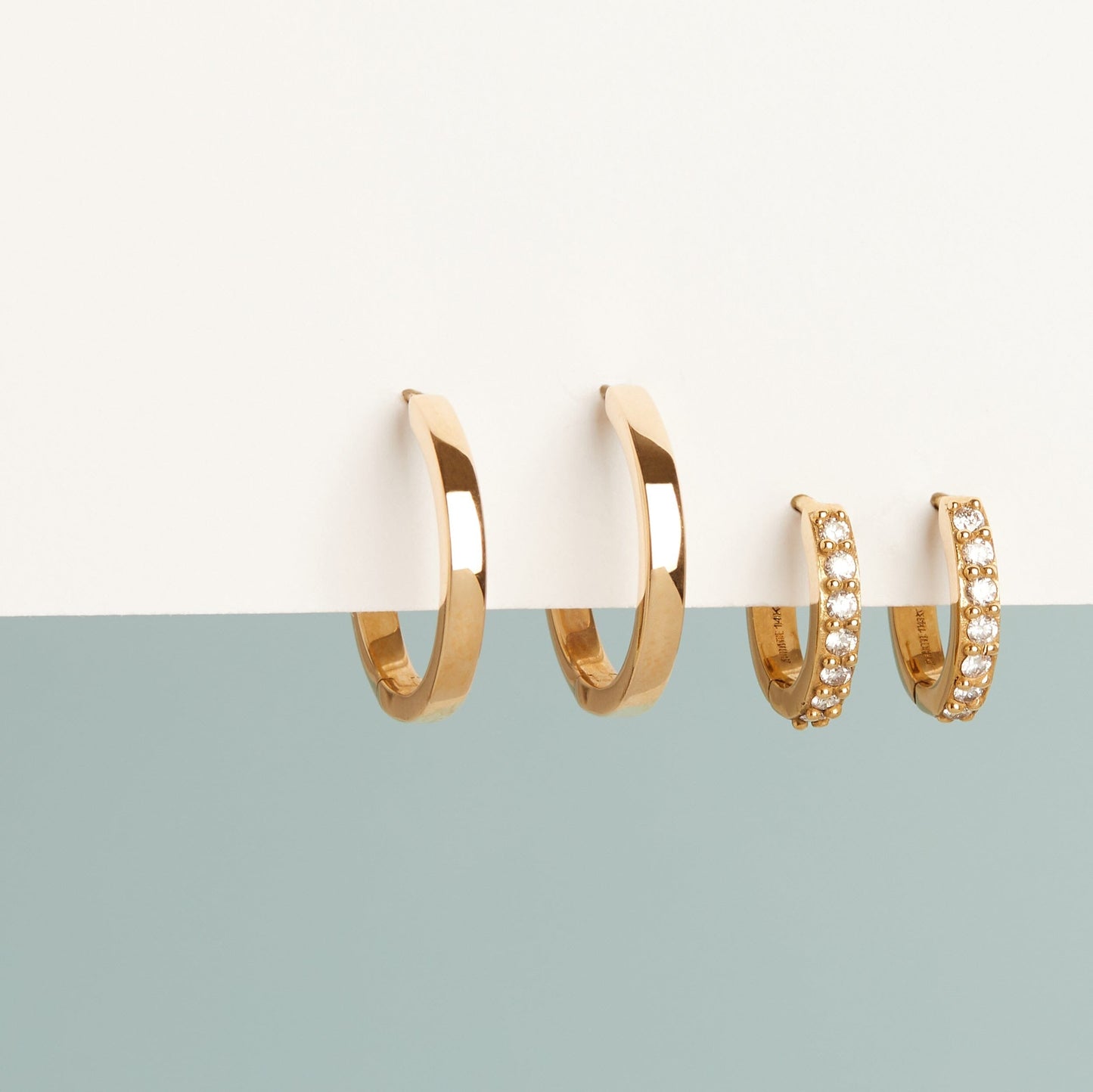 Gold Hinged Huggie Earrings
