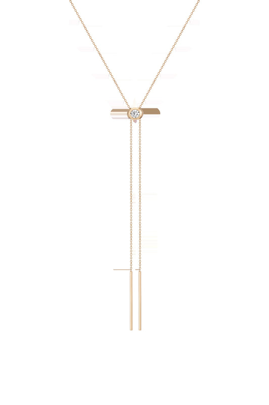 Aurate x Frye: Lab Grown Diamond Bolo Necklace