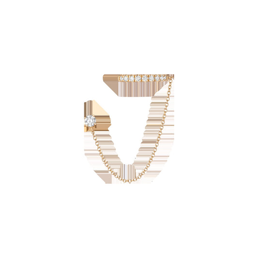 Aurate x Frye: Lab Grown Diamond Stud and Ear Cuff
