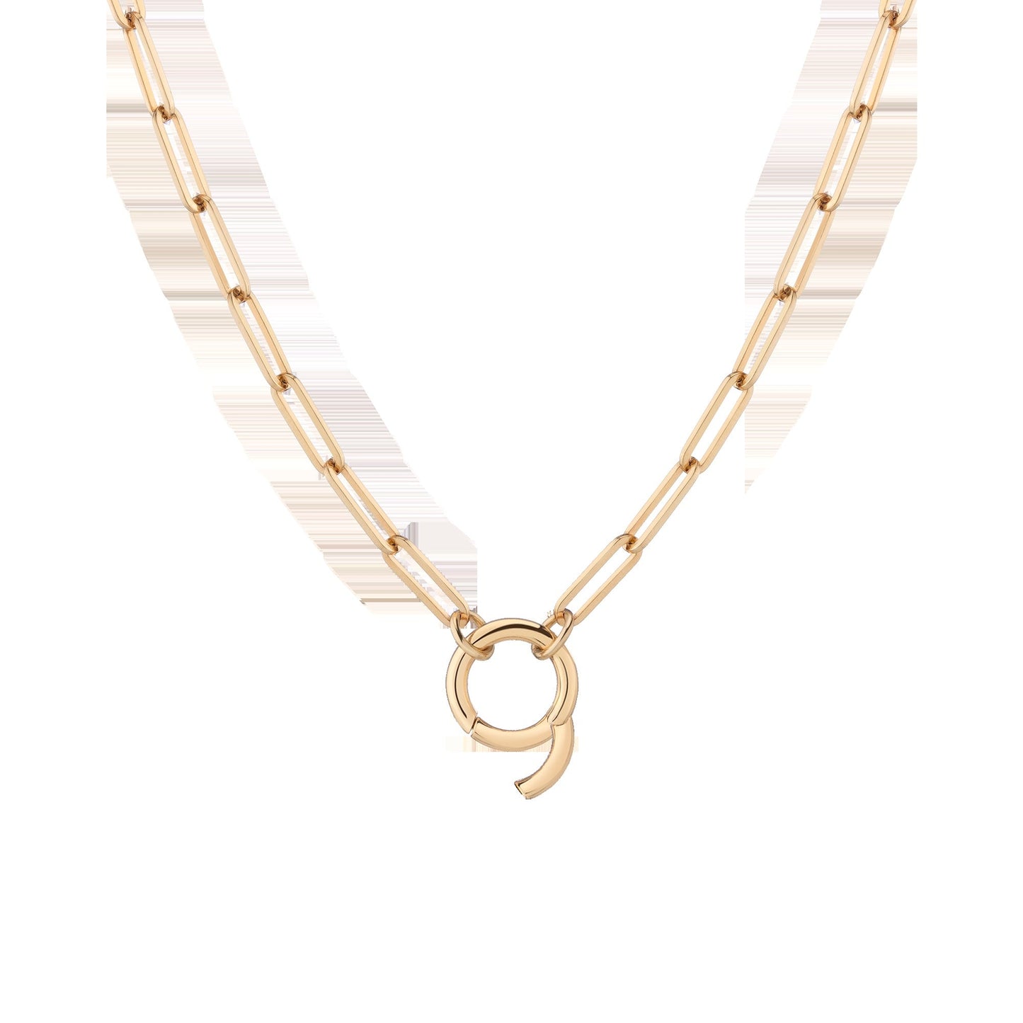 Paperclip Chain Charm Necklace