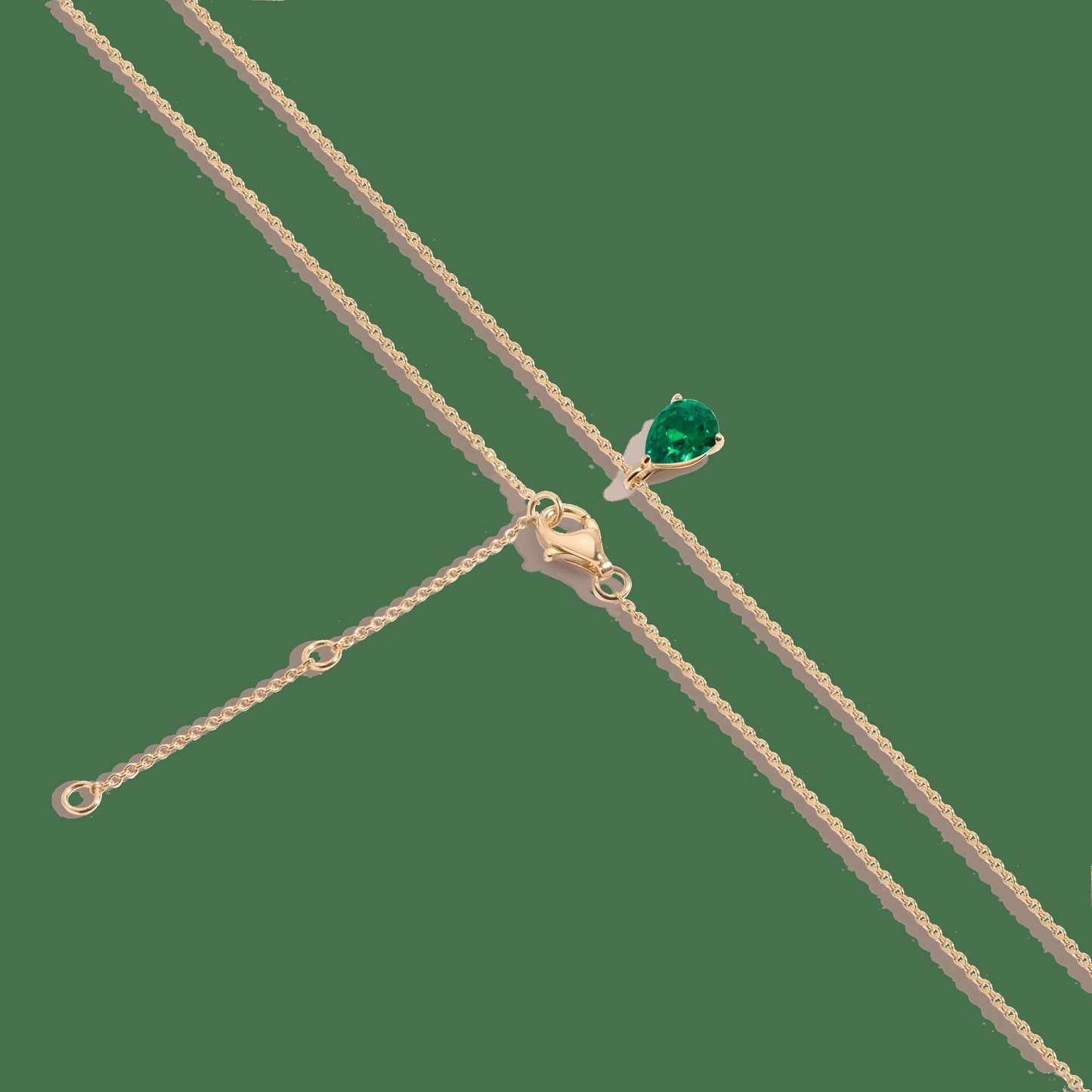 Pear Gemstone Solitaire Necklace