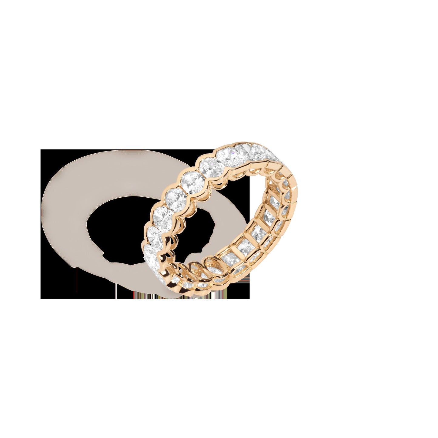 Two-in-One Lab Grown Diamond Semi-Bezel Eternity Ring