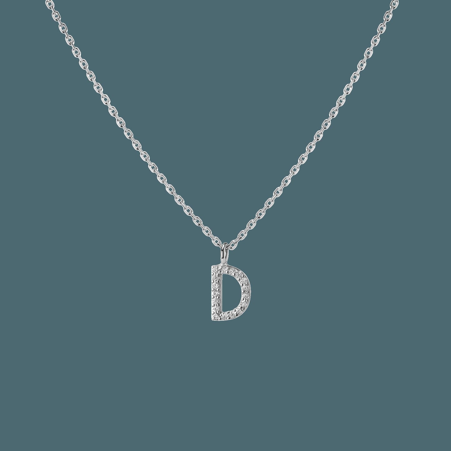 Classic Diamond Letter Necklace