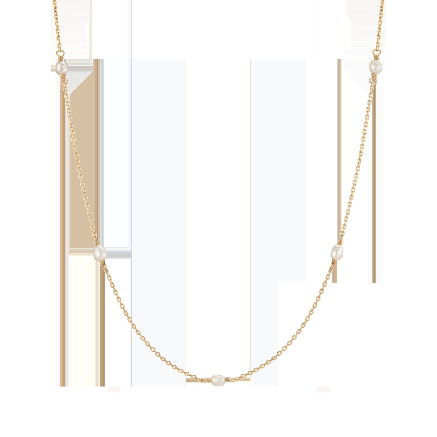 Organic Pearl Station Necklace