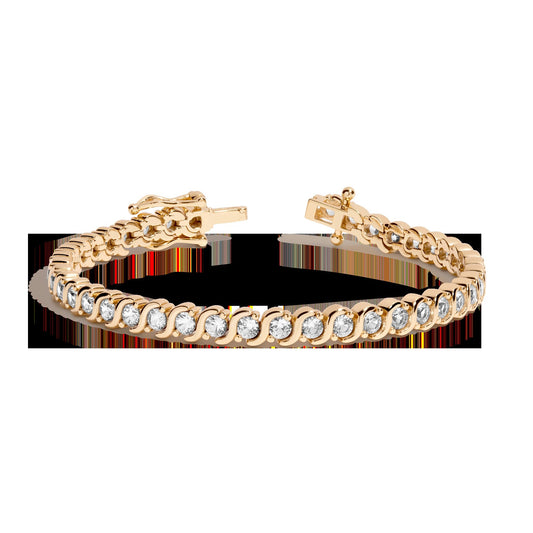 Lab Grown White Sapphire S Estate Tennis Bracelet