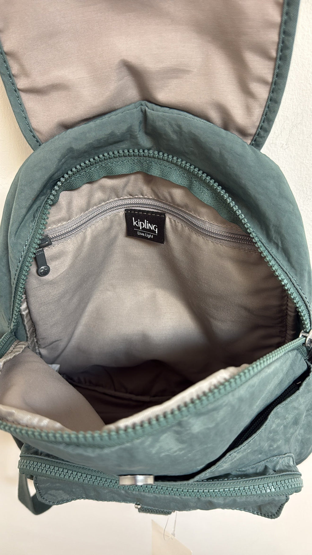 Kipling Green Backpack, 12"x11"