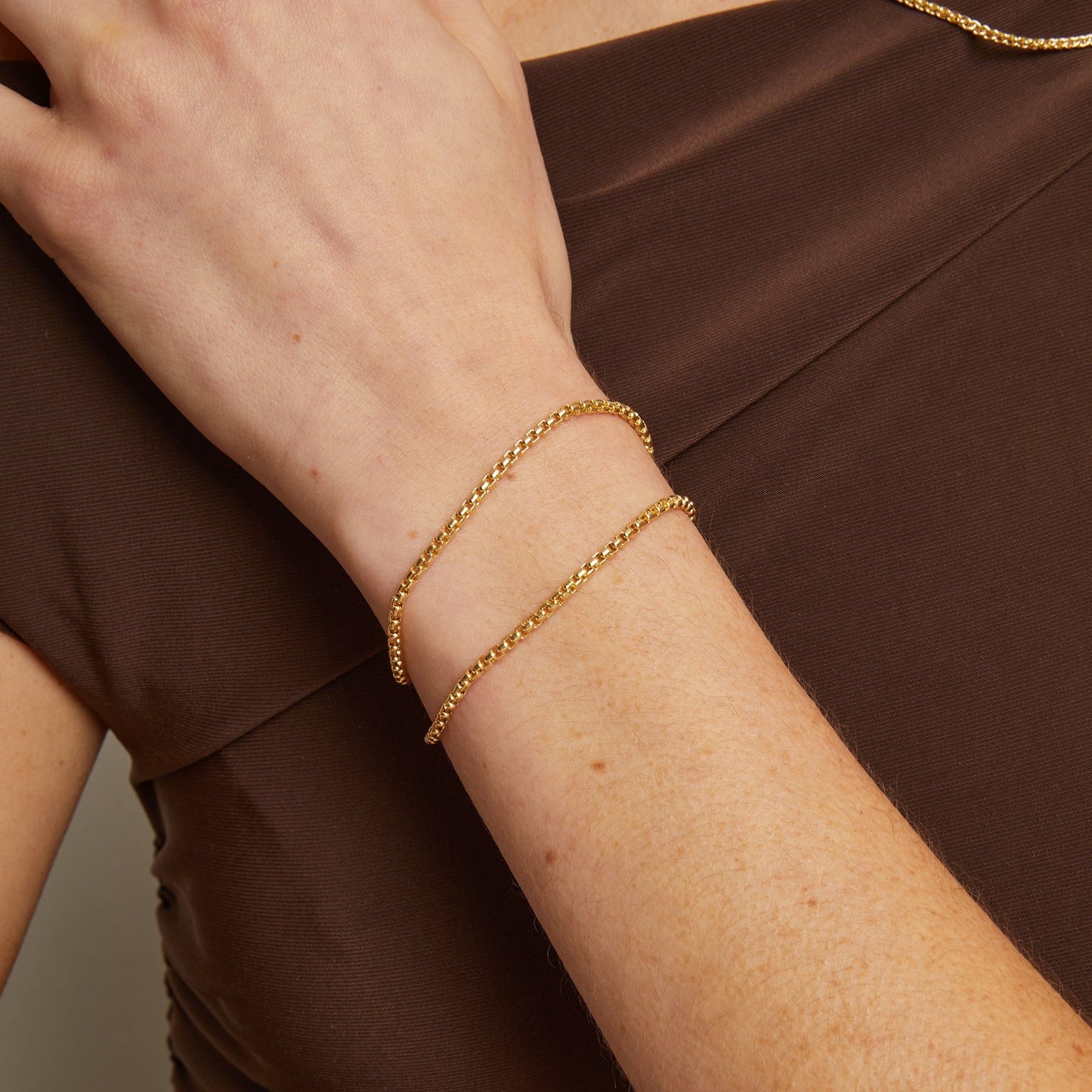 Round Box Chain Bracelet