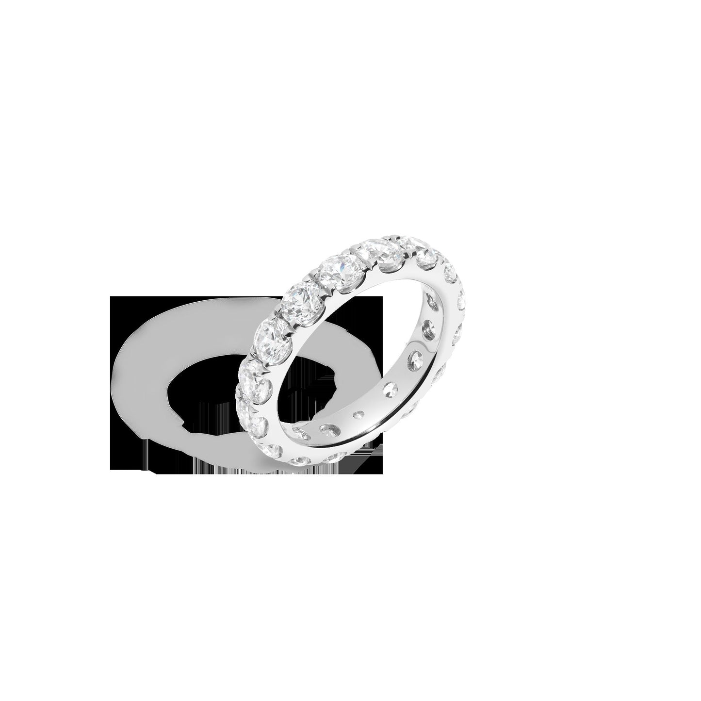 4ct Round Lab Grown Diamond Eternity Ring